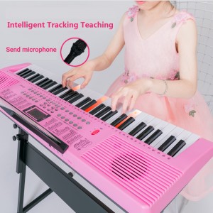 61 Teclas Smart Light-up Órgão Elétrico Teclado Instrumentos Iniciante Visor Digital Musical Piano Elétrico