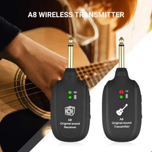 HUASHENG Wireless Guitar System 4 Channels Guitar Transmitter Receiver For Electric Guitar Bass Violin