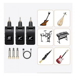 Guitar Transmitter and Receiver Microphone System for Dynamic Microphone, Guitar Condenser Microphone