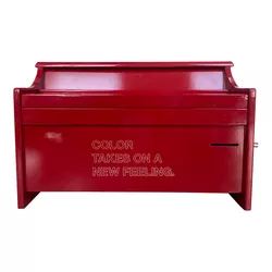 하이 엔드 핸드 15 키 크랭크 선물 피아노 키보드 악기 초보자를위한 붉은 색 피아노 장난감 어린이