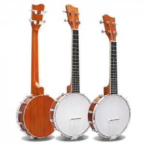 31” 34” Wholesale Manufacturers Hot Sale Musical Instrument 4 String Banjo Body for Beginner Matte