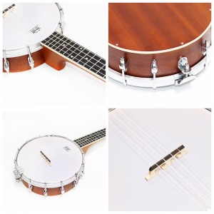 31” 34” Wholesale Manufacturers Hot Sale Musical Instrument 4 String Banjo Body for Beginner Matte