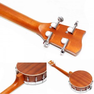 31” 34” Wholesale Manufacturers Hot Sale Musical Instrument 4 String Banjo Body for Beginner Matte