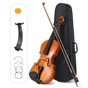 HUASHENG Violin Buatan Tangan Saiz Penuh 4/4 Harga OEM ODM Biola Atas Spruce Pepejal untuk Pelajar Permulaan