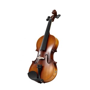 Kit di avviamento per violino elettrico in abete rosso per principianti in legno di buona qualità all'ingrosso con poggiaspalla in colofonia con arco nero