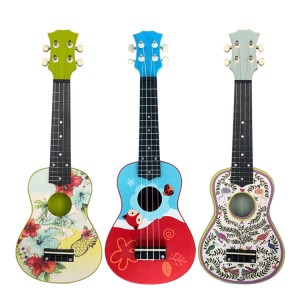 Atacado 21 polegadas 4 corda de náilon ukulele de brinquedo ukulele de fibra de carbono ukulele soprano para crianças iniciantes