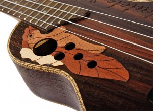 Ukelele de palisandro de 23 pulgadas de fábrica, concierto de 4 cuerdas, ukelele de guitarra hawaiana con agujero de uva