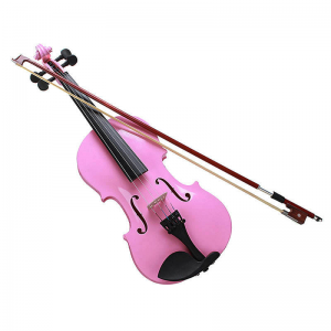 Violino barato em estoque de fábrica, pintura fosca, instrumento musical de cordas, violino com caixa, breu, arco