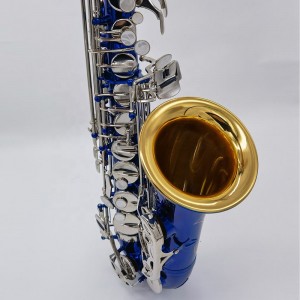 Blue Body Nickel Keys Hot Selling Cheap Price Case Customize Alto Instruments Musical Saxophone