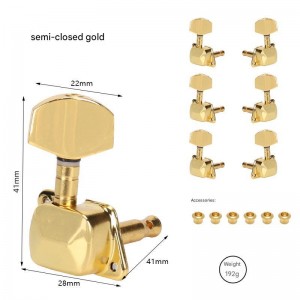 Fully Enclosed Electric Guitar String Knob Zinc Alloy Chord Knob Tuning Pegs for Guitar Musical Instrument