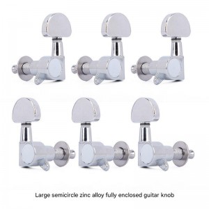 Fully Enclosed Electric Guitar String Knob Zinc Alloy Chord Knob Tuning Pegs for Guitar Musical Instrument