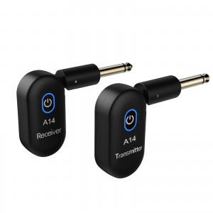 A14 Audio General Wireless Swivel Plug System 2.4GHz Rechargeable Transmitter Receiver 24-bit 48KHz Audio 100ft Range