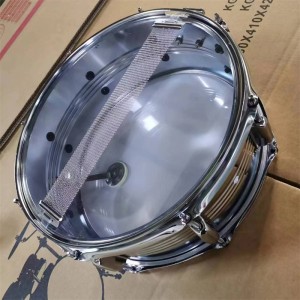 Steel Shell 14*5.5 Inch Snare Drum, Marching Snare Drum Professional Music Instrument With Shoulder Strap