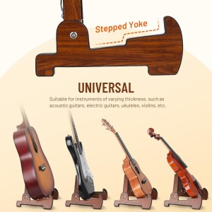 Guitar Stand Wooden Portable Holder Universal Foldable A-Frame Stands Floor for Acoustic Electric Bass Ukulele