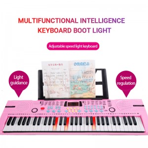 61 tasti Strumenti a tastiera professionali Numero digitale per bambini Organo elettrico Pianoforte musicale illuminato