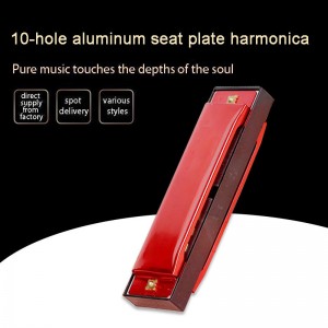 Children’s Seat Plate Aluminum Shell Toy Musical Instrument Prices Kids’ Harmonica 10 Holes