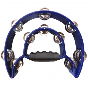 HUASHENG Hot Sale Musical Instrument Toy Wholesale Blue Plastic Multiple Colour Tambourine For Kids