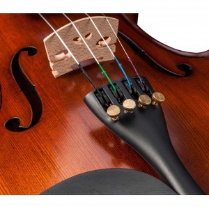 Premium Handcrafted Violin For Sale Oblong Chinese Hard Case Beginner Violin Ribs Flamed Maple